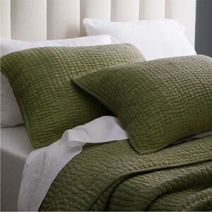 Quince European Linen Cotton Stitch Pillow Sham Set